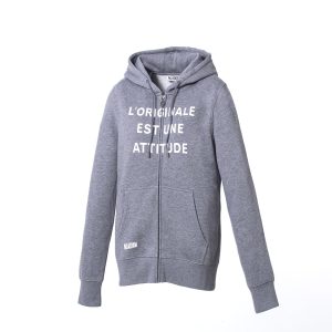 192419-004 | ORIGINALE ATTITUDE ZIP UP HOODY | DARK HEATHER GREY