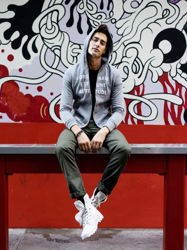 192419-004 | ORIGINALE ATTITUDE ZIP UP HOODY | DARK HEATHER GREY - Image 3