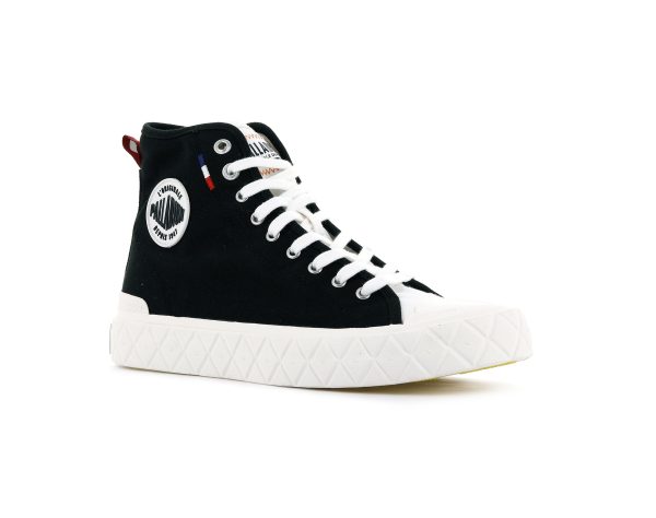 77015-030-M | PALLA ACE CANVAS MID | BLACK/MASHMALLLOW - Image 2