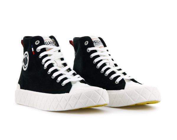 77015-030-M | PALLA ACE CANVAS MID | BLACK/MASHMALLLOW - Image 6