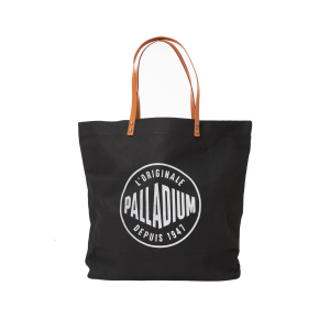 BG587-008 | ROUND LOGO TOTE BAG | BLACK