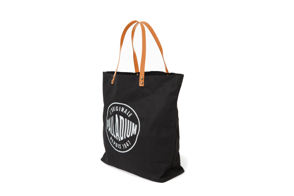 BG587-008 | ROUND LOGO TOTE BAG | BLACK - Image 2