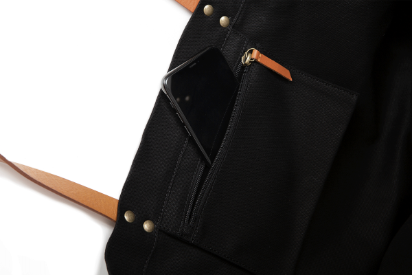 BG587-008 | ROUND LOGO TOTE BAG | BLACK - Image 5