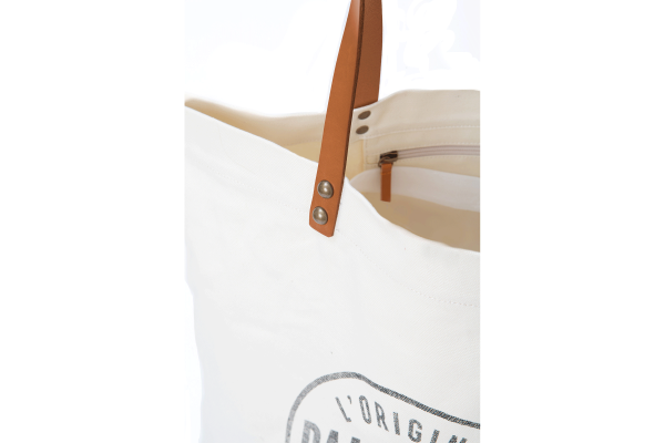 BG587-240 | ROUND LOGO TOTE BAG | IVORY - Image 3