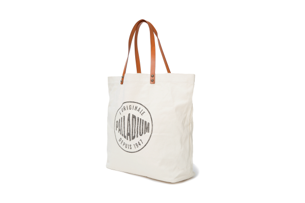 BG587-240 | ROUND LOGO TOTE BAG | IVORY - Image 2