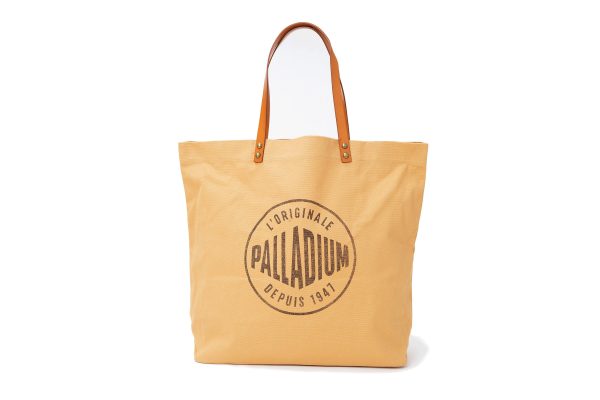 BG587-259 | ROUND LOGO TOTE BAG | CAMEL - Image 6